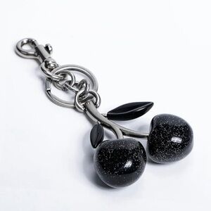 Silver Black Cherry Keychain & Bag Charm